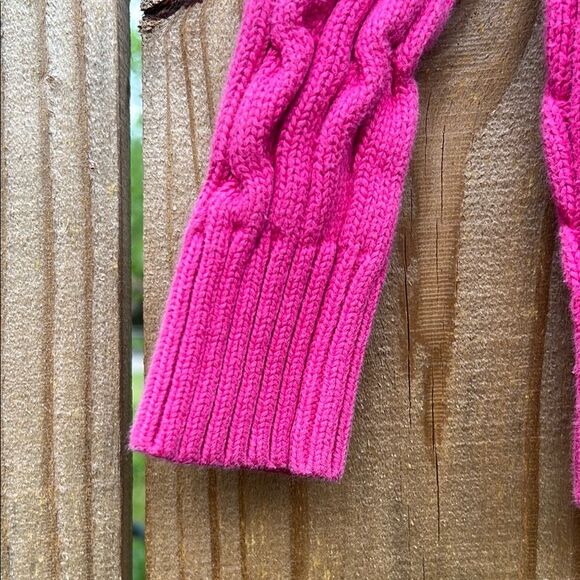 Ralph Lauren Girls Pink Preppy Cable Knit Long Sleeve Button Up Cardigan 2 2T - Picture 5 of 13